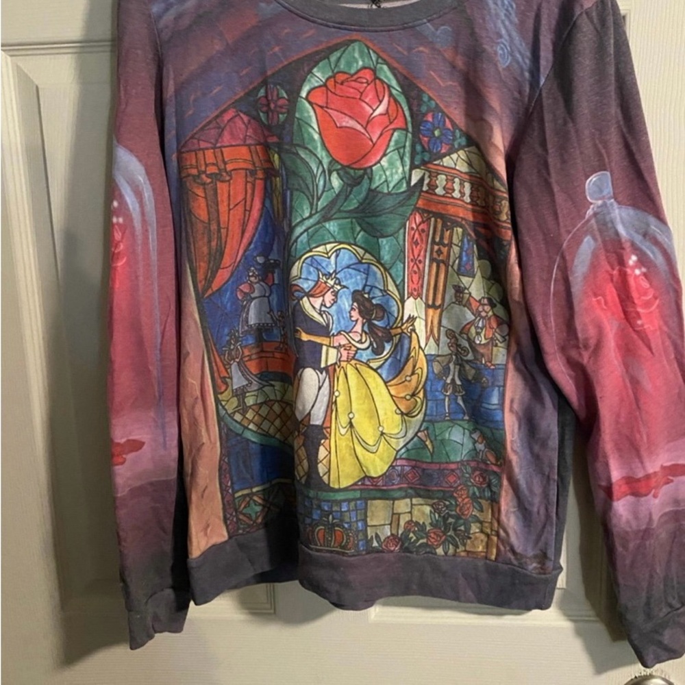 Beauty and the Beast Stained Glass Pullover